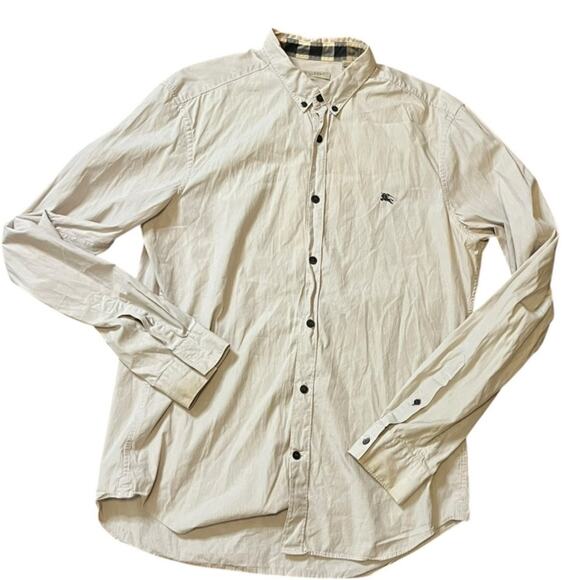 Burberry Brit Men's Size M Button-Down Shirt Long Sleeve Light-Colored Casual - Picture 1 of 9